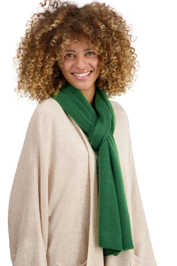Baby Alpaca accessories scarves mufflers vancouver green leaf 210 x 45 cm